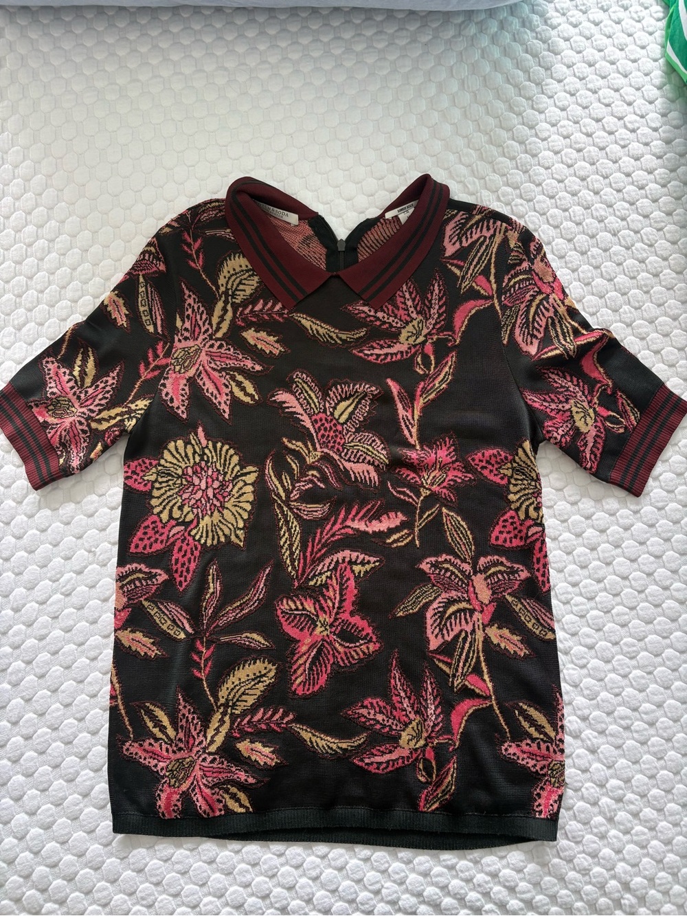 Scotch & Soda tropical print shirt sleeve sweater from Anthropologie, Medium